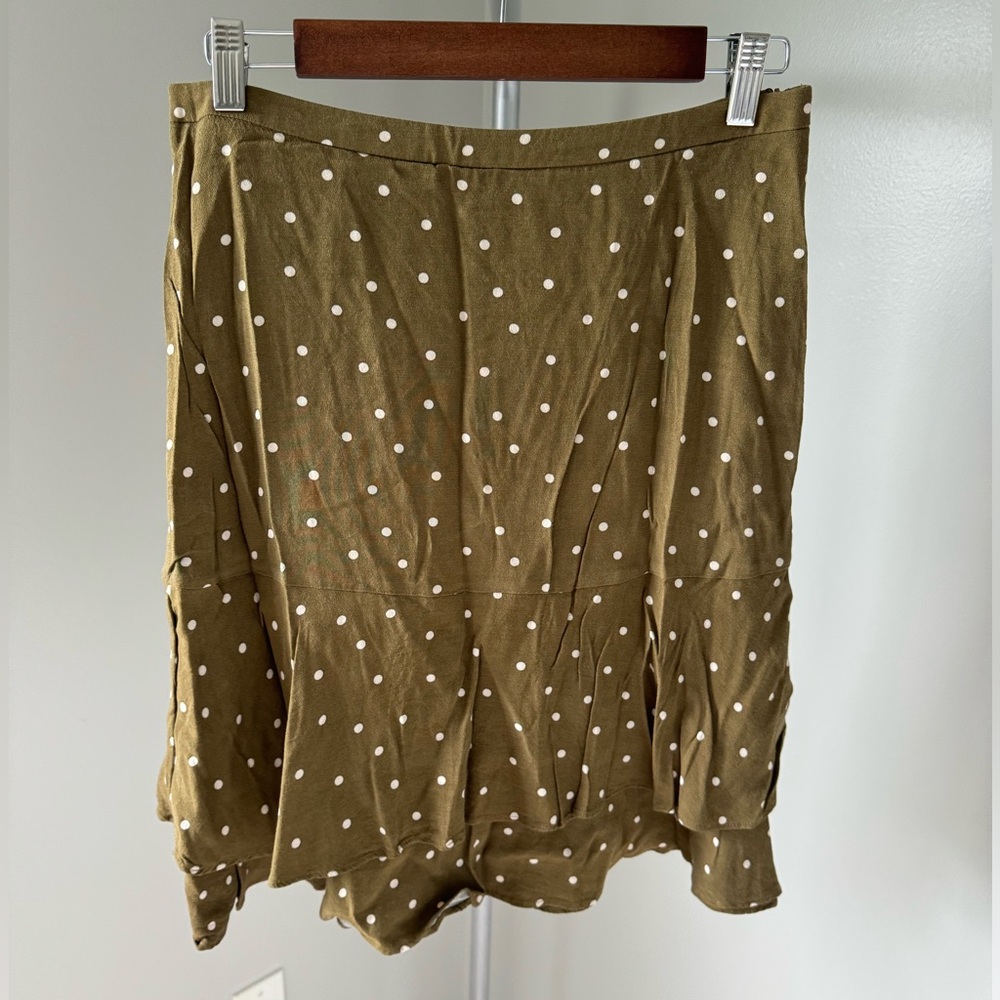 Boden Midi Skirt Brown Polka-dot Size 6R